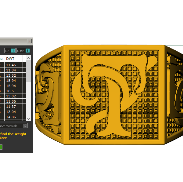 Nhẫn Nam Chữ T – Nhẫn vàng nam chữ cái NN217