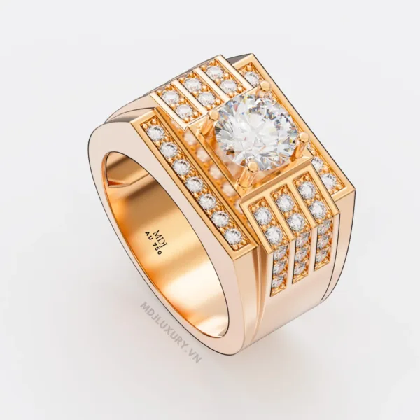 Nhẫn Nam Vàng Trắng – Nhẫn Nam 18K NN232