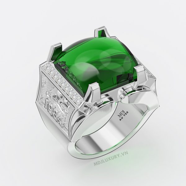 Nhẫn Nam Vàng Tây Đá Ruby Vàng 18K NN311