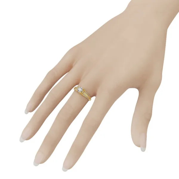 Nhẫn Nữ Vàng Trắng Cao Cấp NNU70