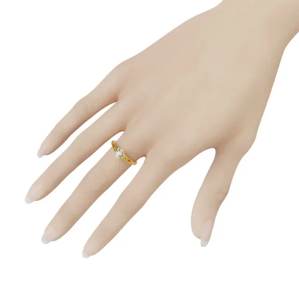 Nhẫn Cầu Hôn Vàng Hồng 18K - Nhẫn Nữ Vàng Hồng ĐẸP NNU72