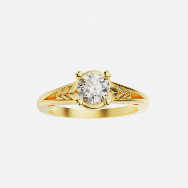 Nhẫn Cầu Hôn Vàng Hồng 18K - Nhẫn Nữ Vàng Hồng ĐẸP NNU72