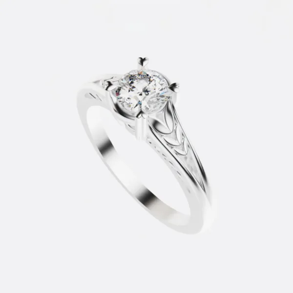 Nhẫn Cầu Hôn Vàng Hồng 18K - Nhẫn Nữ Vàng Hồng ĐẸP NNU72