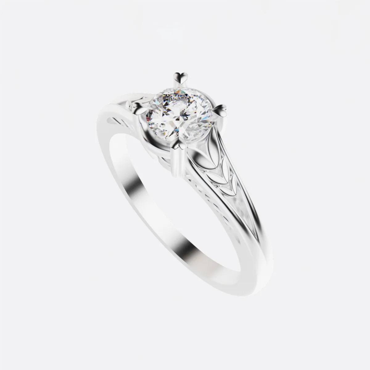 Nhẫn Cầu Hôn Vàng Hồng 18K - Nhẫn Nữ Vàng Hồng ĐẸP NNU72