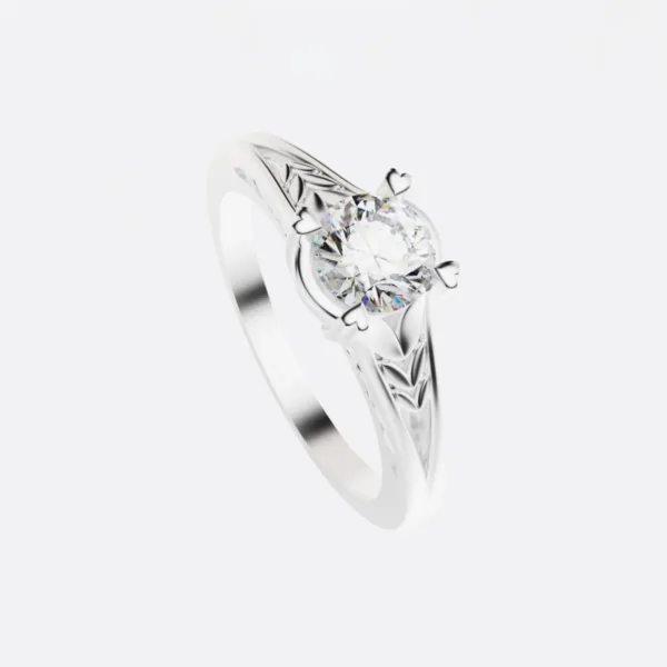 Nhẫn Cầu Hôn Vàng Hồng 18K - Nhẫn Nữ Vàng Hồng ĐẸP NNU72