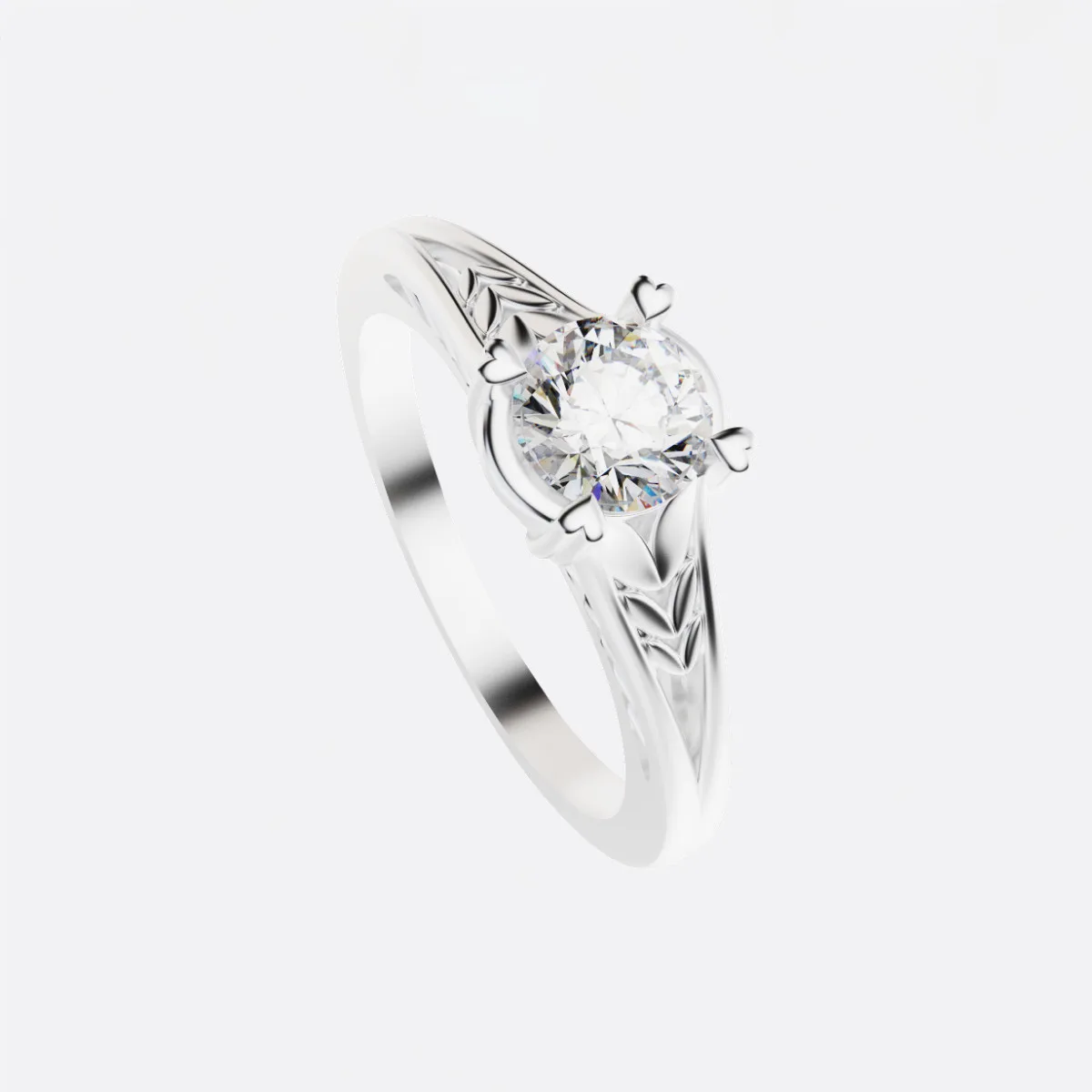 Nhẫn Cầu Hôn Vàng Hồng 18K - Nhẫn Nữ Vàng Hồng ĐẸP NNU72