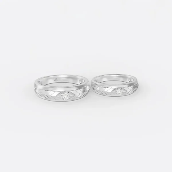 Nhẫn cưới, nhẫn cặp vàng 18k cao cấp tại MDJ Luxury NC01B