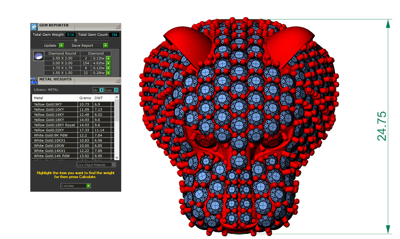 Nhẫn vàng nam mặt báo đá Ruby – Sapphia – NN105