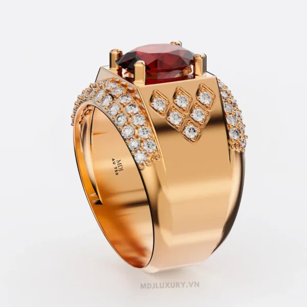 Nhẫn nam đẹp vàng tây 18k MDJ – NN120