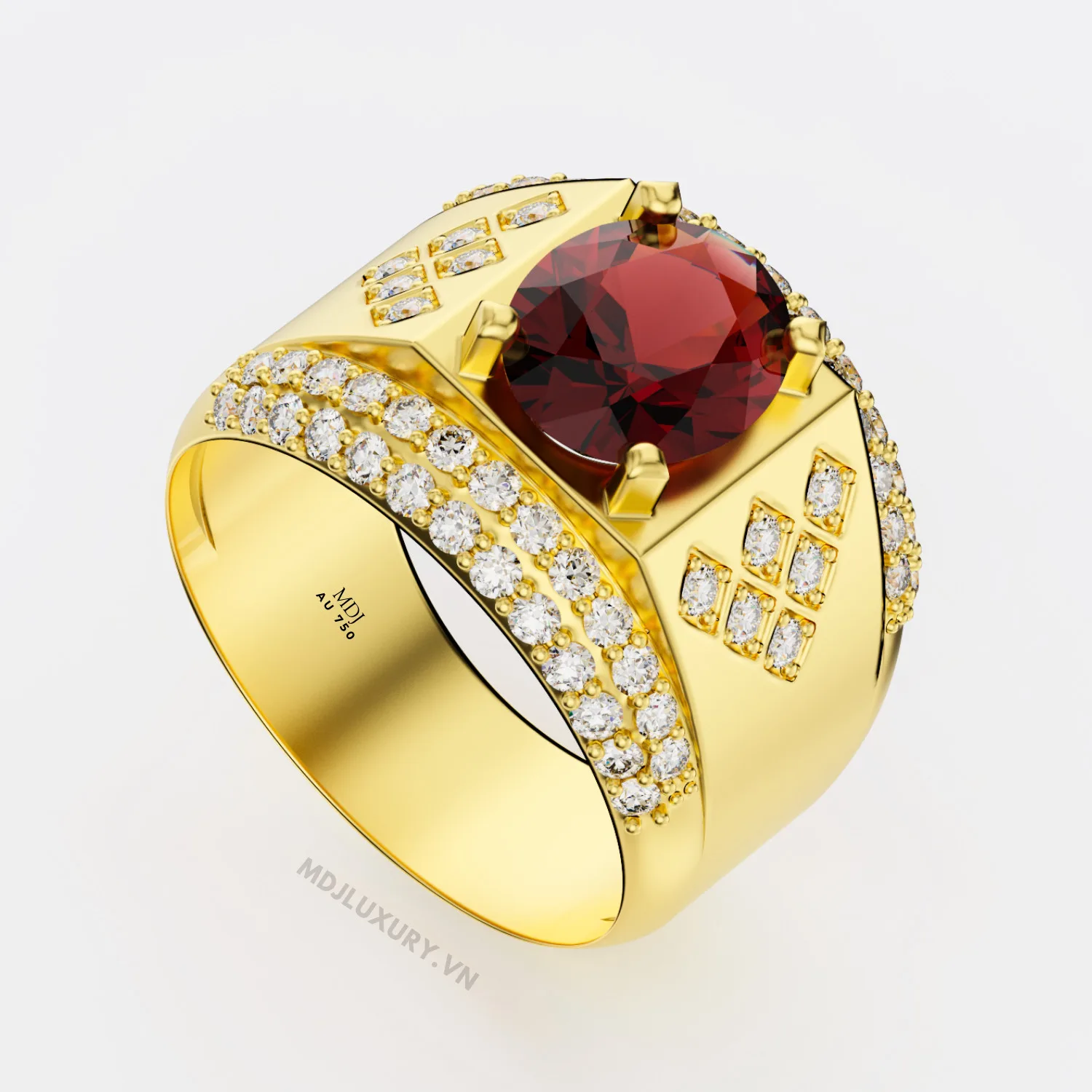 Nhẫn nam đẹp vàng tây 18k MDJ – NN120