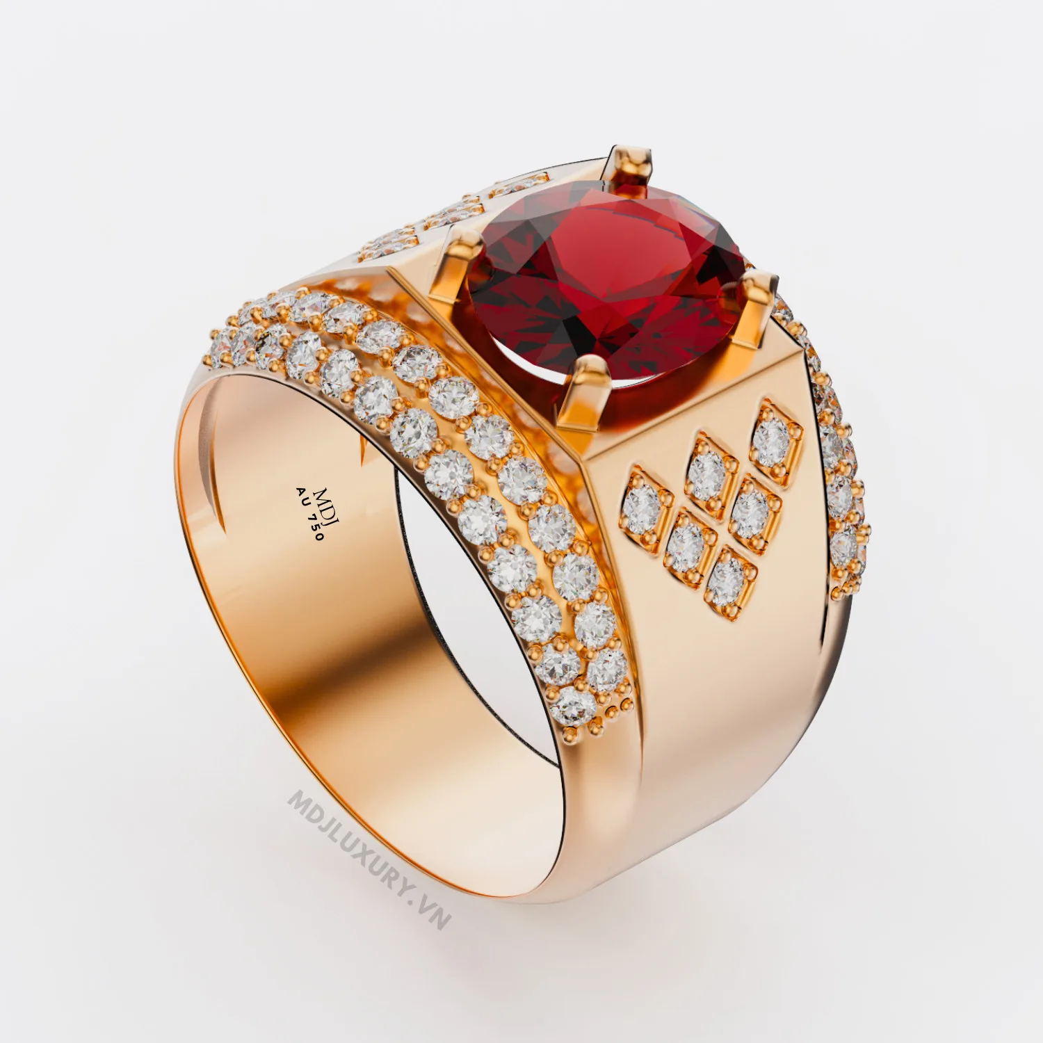 Nhẫn nam đẹp vàng tây 18k MDJ – NN120