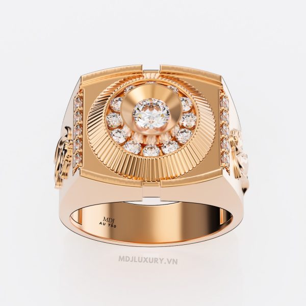 Nhẫn Vàng 18K Nam – Vàng Vàng, Vàng Trắng NN129