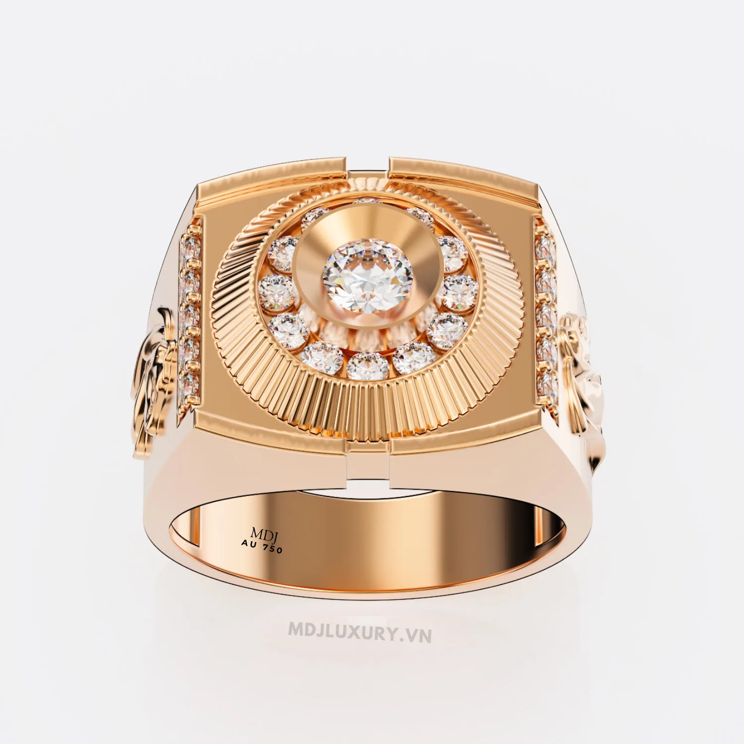 Nhẫn Vàng 18K Nam – Vàng Vàng, Vàng Trắng NN129