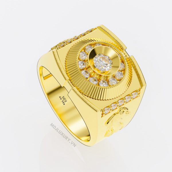 Nhẫn Vàng 18K Nam – Vàng Vàng, Vàng Trắng NN129