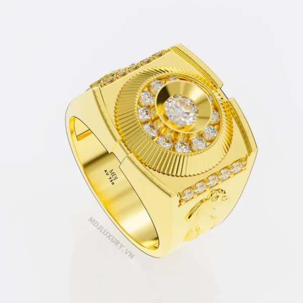 Nhẫn Vàng 18K Nam – Vàng Vàng, Vàng Trắng NN129