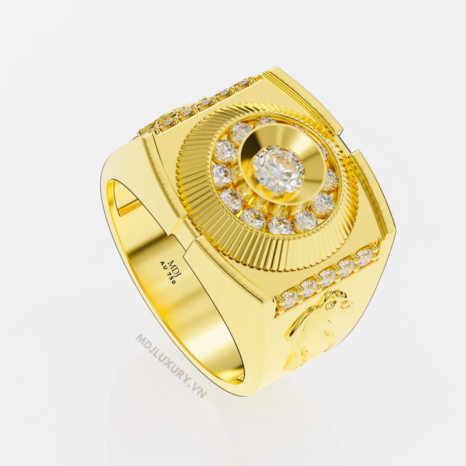Nhẫn Vàng 18K Nam – Vàng Vàng, Vàng Trắng NN129