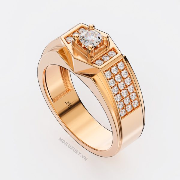 Nhẫn Vàng Trắng Nam NN160