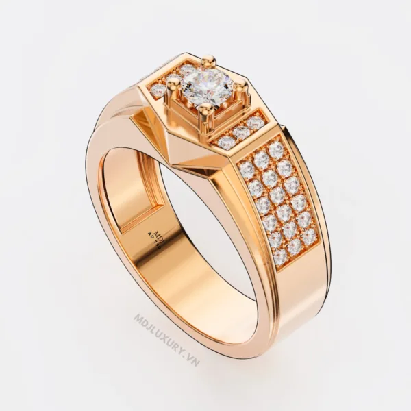 Nhẫn Vàng Trắng Nam NN160