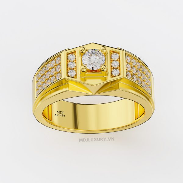 Nhẫn Vàng Trắng Nam NN160