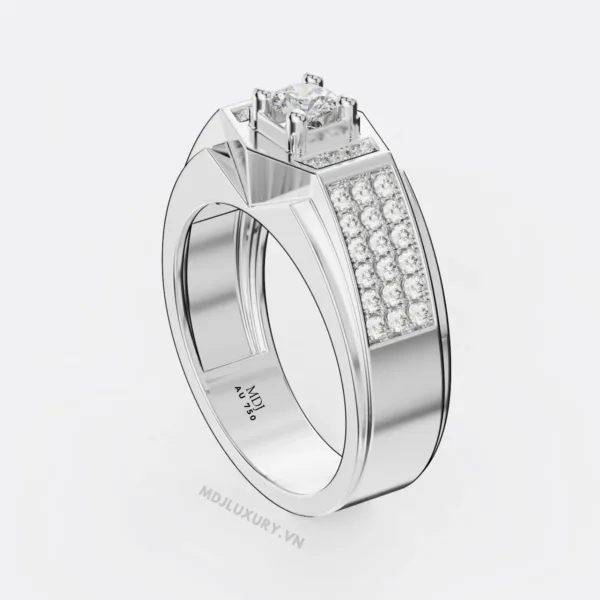 Nhẫn Vàng Trắng Nam NN160