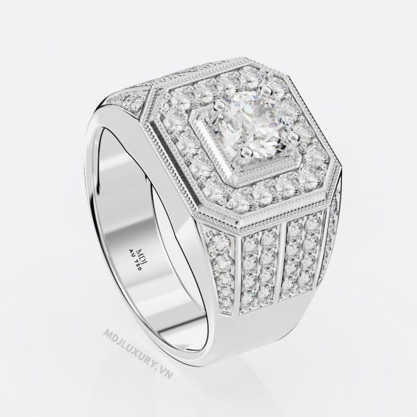 Nhẫn Nam Vàng 14K MDJ – đá quý – NN121
