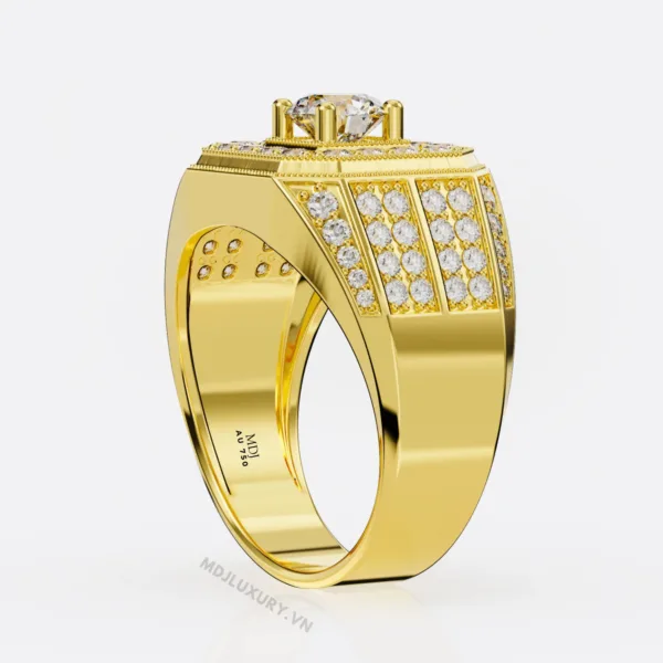 Nhẫn Nam Vàng 14K MDJ – đá quý – NN121