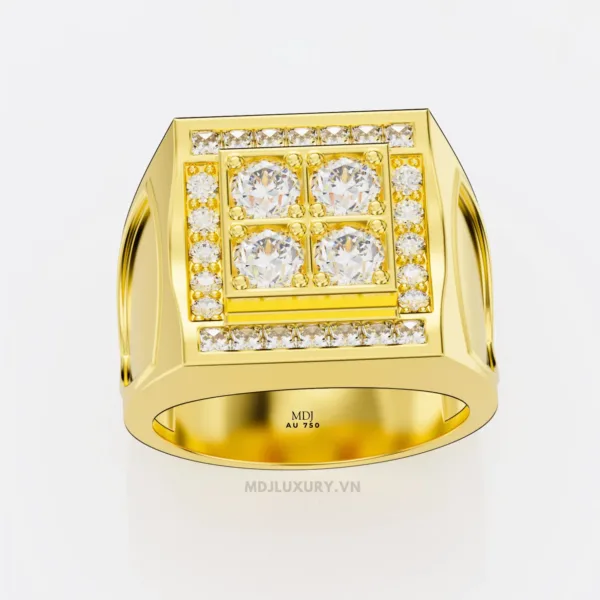 Nhẫn vàng nam Ruby NN125