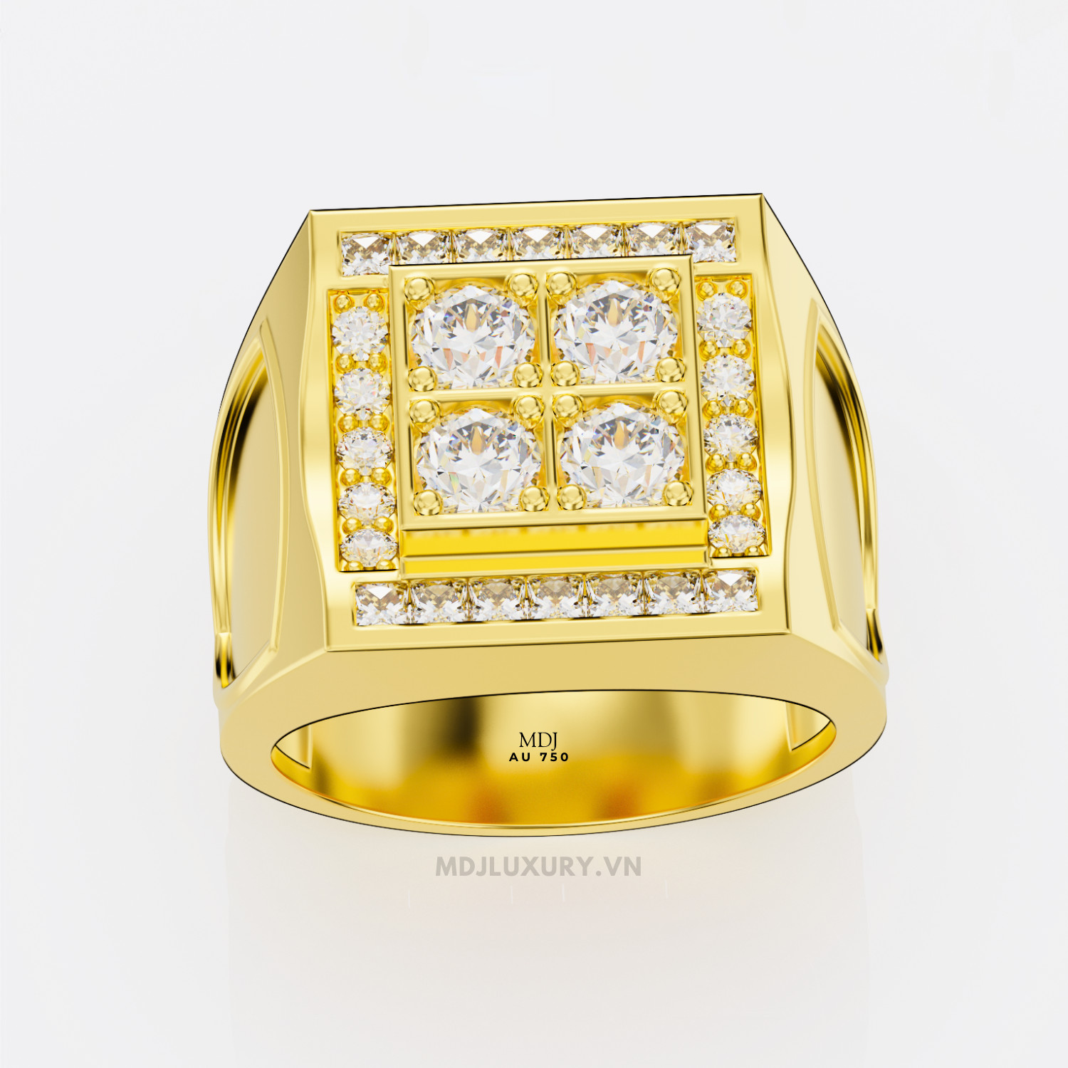 Nhẫn vàng nam Ruby NN125