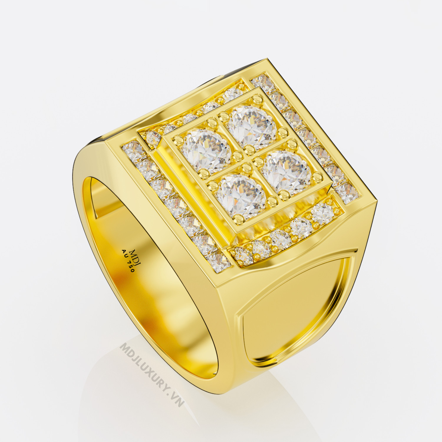 Nhẫn vàng nam Ruby NN125