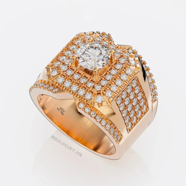 Nhẫn Nam Vàng Trắng 18K MDJ NN136