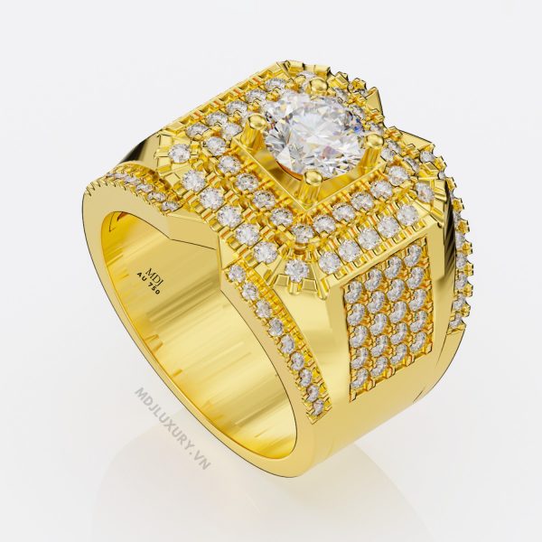 Nhẫn Nam Vàng Trắng 18K MDJ NN136
