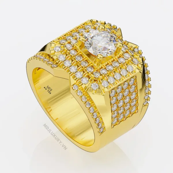 Nhẫn Nam Vàng Trắng 18K MDJ NN136