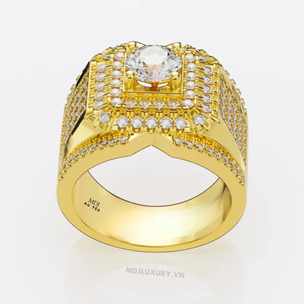 Nhẫn Nam Vàng Trắng 18K MDJ NN136