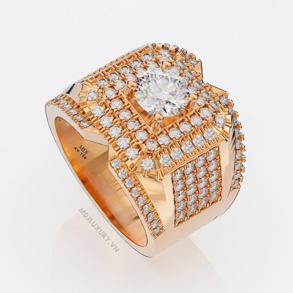 Nhẫn Nam Vàng Trắng 18K MDJ NN136