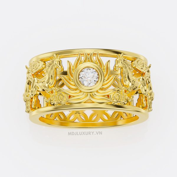 Nhẫn Vàng Nam Tuổi Ngọ – Nhẫn vàng trắng NN204