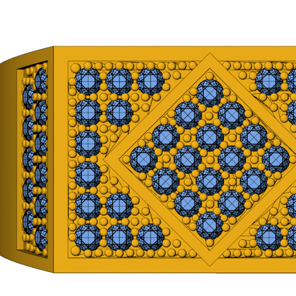 Nhẫn vàng trắng nam 18K NN208