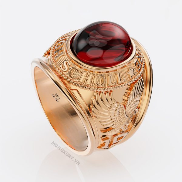 Nhẫn vàng trắng nam 18K NN209