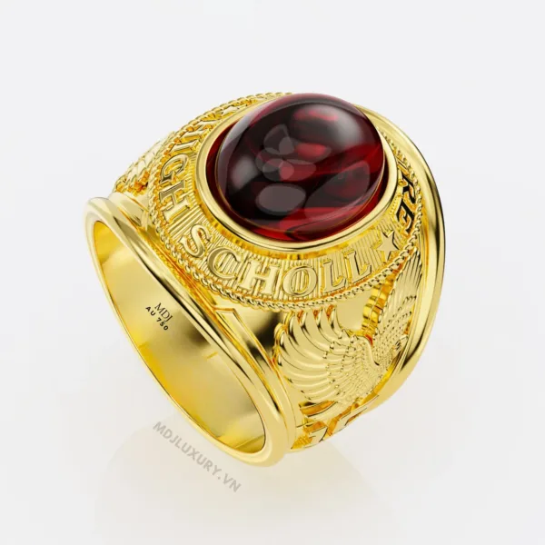 Nhẫn vàng trắng nam 18K NN209