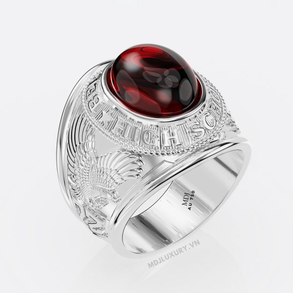 Nhẫn vàng trắng nam 18K NN209