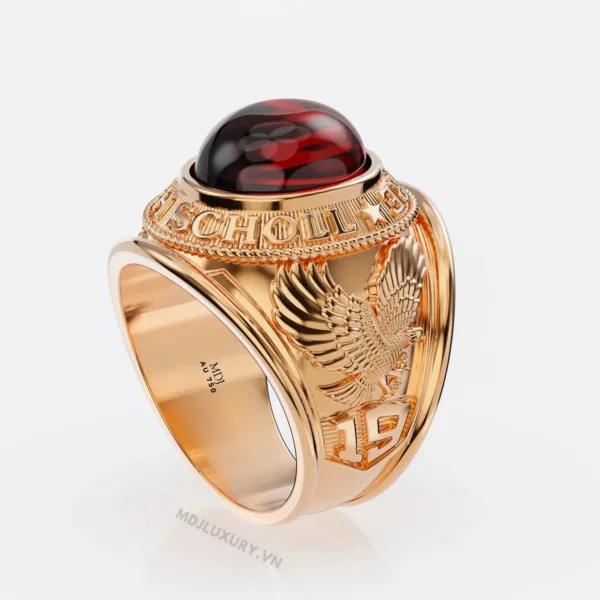 Nhẫn vàng trắng nam 18K NN209
