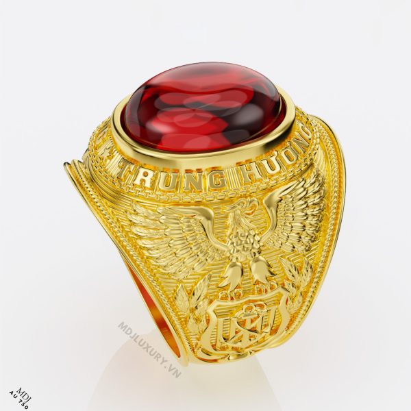 Nhẫn Kiểu Mỹ vàng 18K đá Ruby NN213