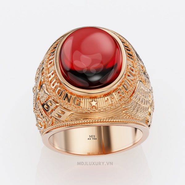 Nhẫn Kiểu Mỹ vàng 18K đá Ruby NN213