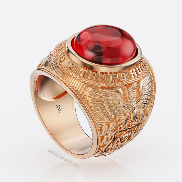 Nhẫn Kiểu Mỹ vàng 18K đá Ruby NN213