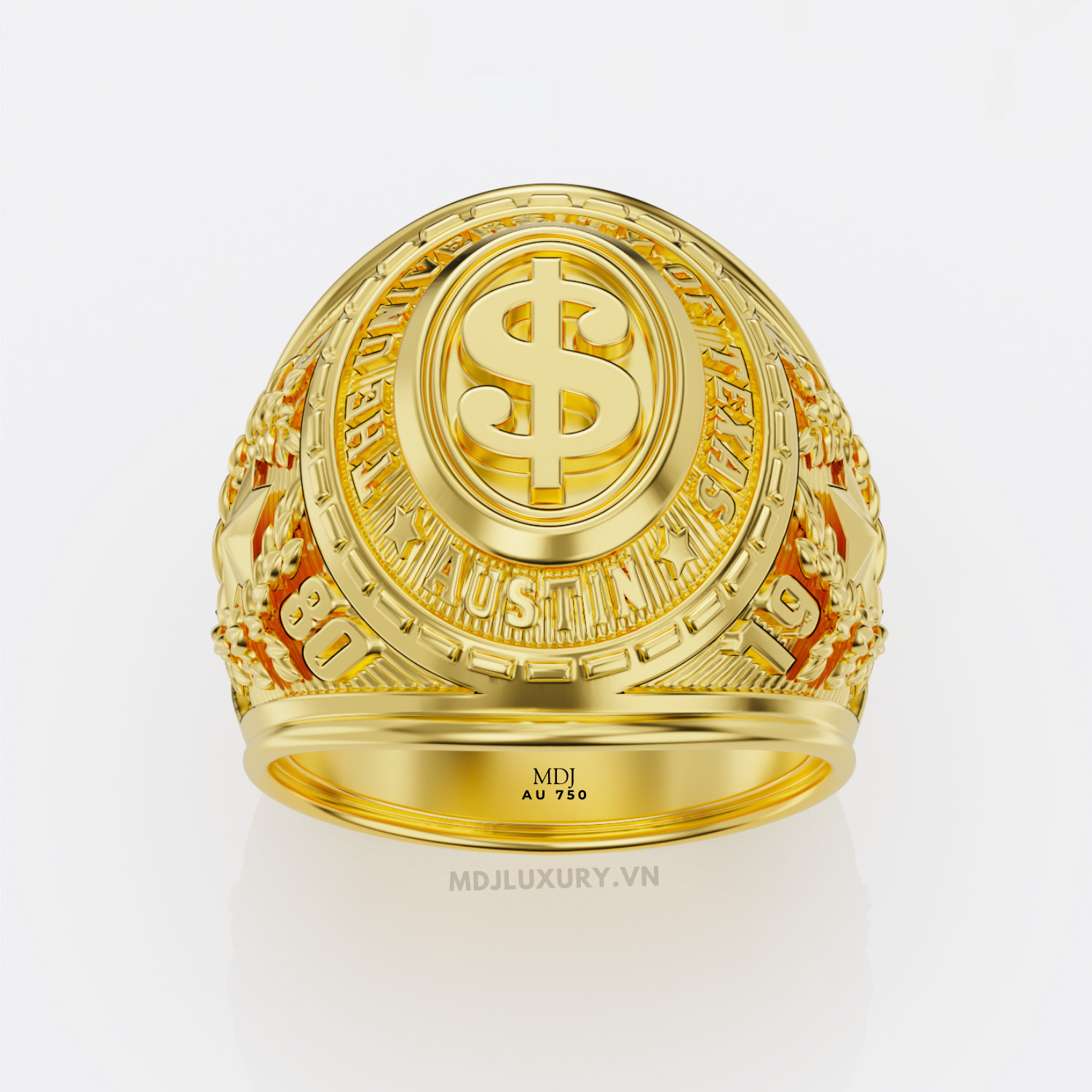 Nhẫn Mỹ Vàng Trắng 18K – Nhẫn Mỹ – Xưởng chế tác MDJ NN215