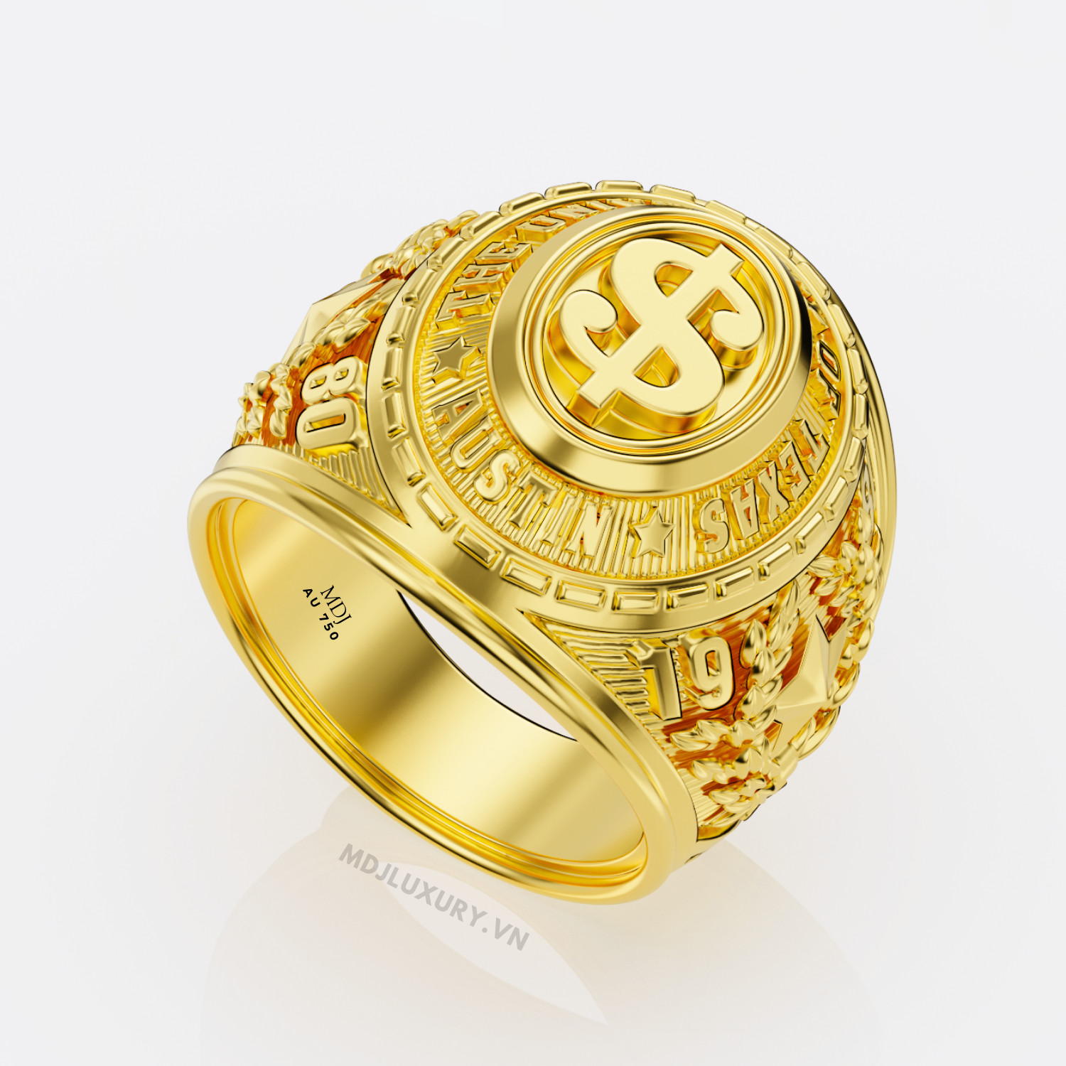 Nhẫn Mỹ Vàng Trắng 18K – Nhẫn Mỹ – Xưởng chế tác MDJ NN215