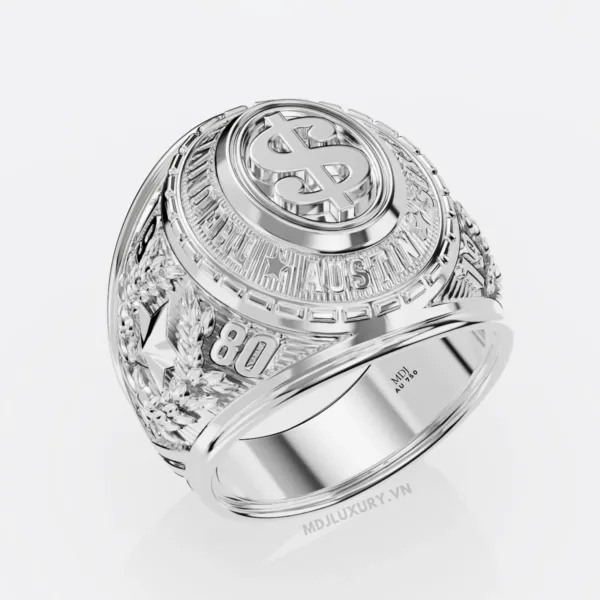 Nhẫn Mỹ Vàng Trắng 18K – Nhẫn Mỹ – Xưởng chế tác MDJ NN215