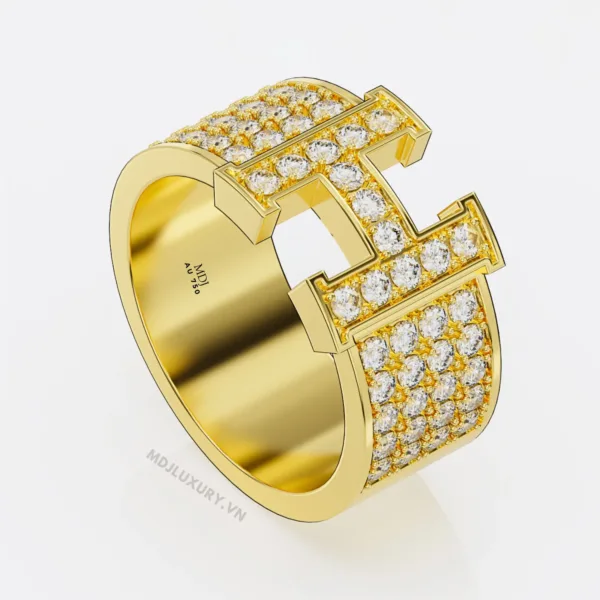 Nhẫn Vàng Nam chữ H Hermes Hà Nội NN222