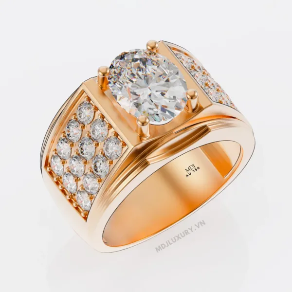 Nhẫn Vàng Nam Đá Ruby Lục Yên NN225