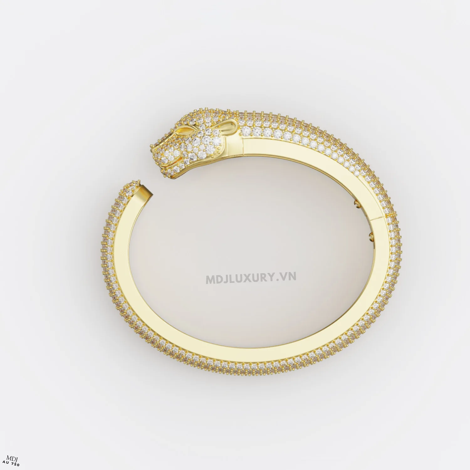 Lắc tay nam vàng trắng – Lắc tay mặt báo 14K, 18K LTN03