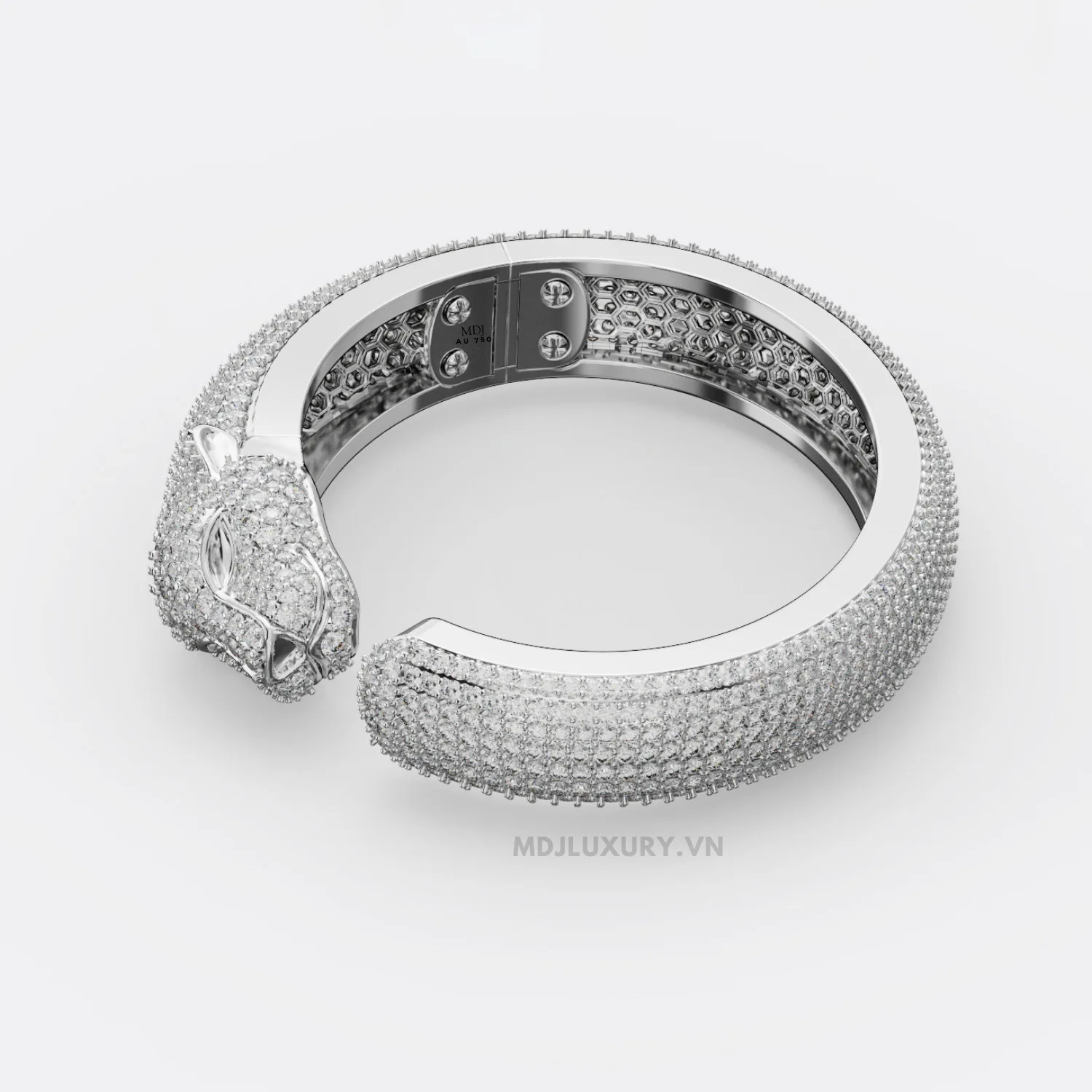 Lắc tay nam vàng trắng – Lắc tay mặt báo 14K, 18K LTN03